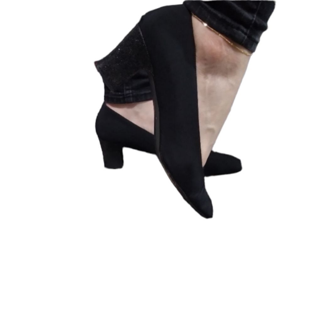 Low block heels, black 9N - Picture 3 of 12